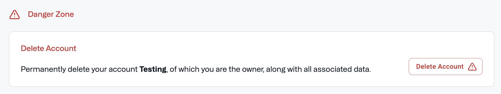 Delete Account