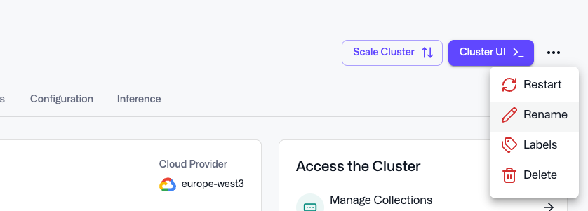 Cluster Actions